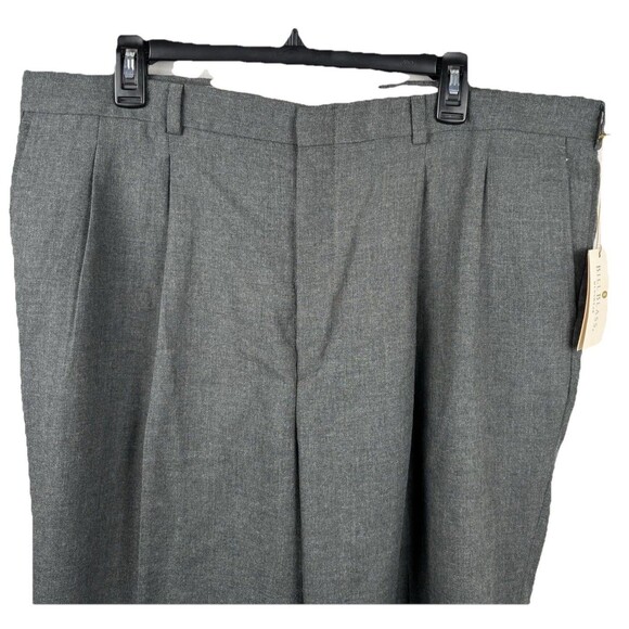 VTG Bill Blass Dress Business Men’s Pleated Pants 40x32 Gray/Grey - NWT - Picture 2 of 7